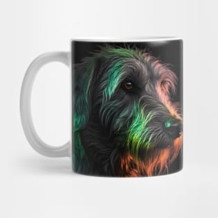 Neon Irish Wolfhound Dog Mug